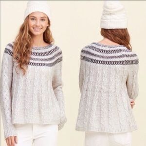 Hollister Cream Cable Swing Sweater